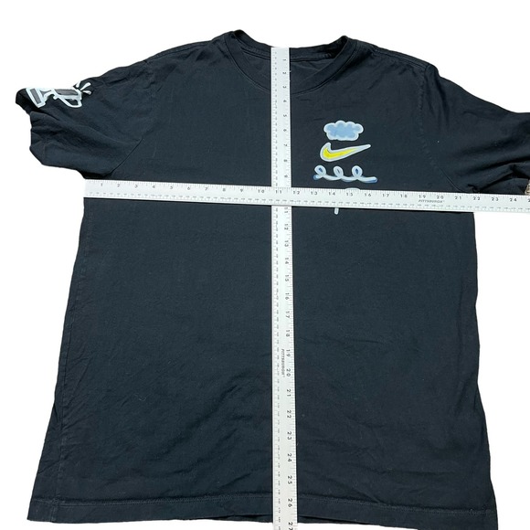 Nike Men's Size Large Doodleglyph T-Shirt Crew Black Short Sleeve 100% Cotton - Picture 4 of 9